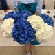 Букет из 7 сине-белых гортензий купить с доставкой в Санкт-Петербурге
